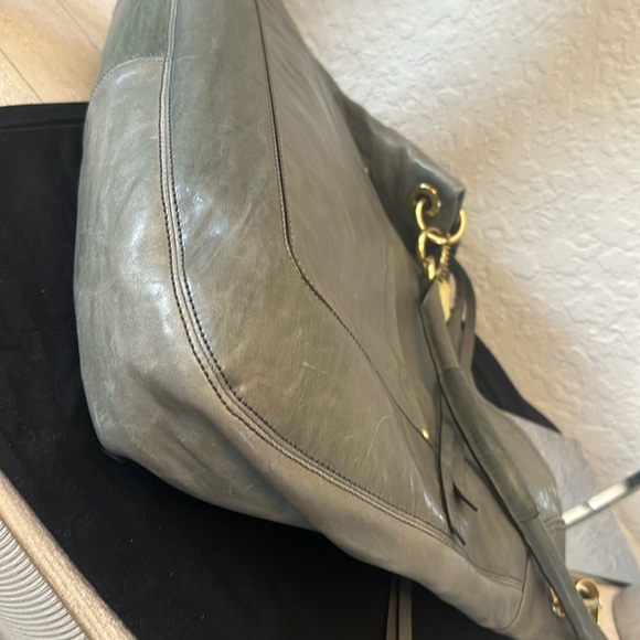 Coach Hampton Vintage Leather Hobo Large Brass Grey with Wallet!! - Picture 15 of 16